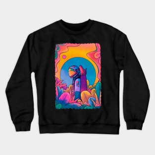 The astronaut and cat Crewneck Sweatshirt